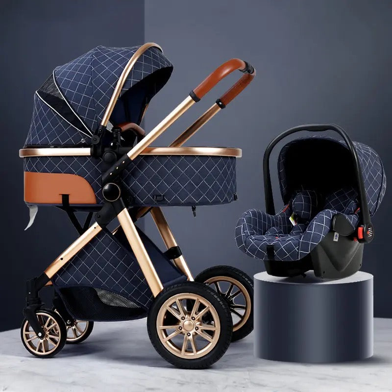 Pram with bassinet hot sale and car seat